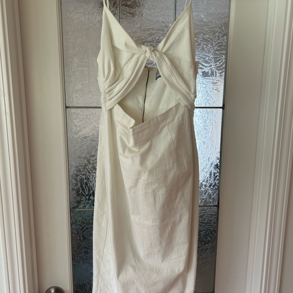 Runaway The Label White Cutout Midi Dress